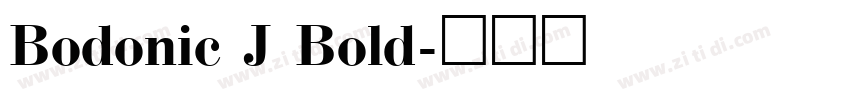 Bodonic J Bold字体转换